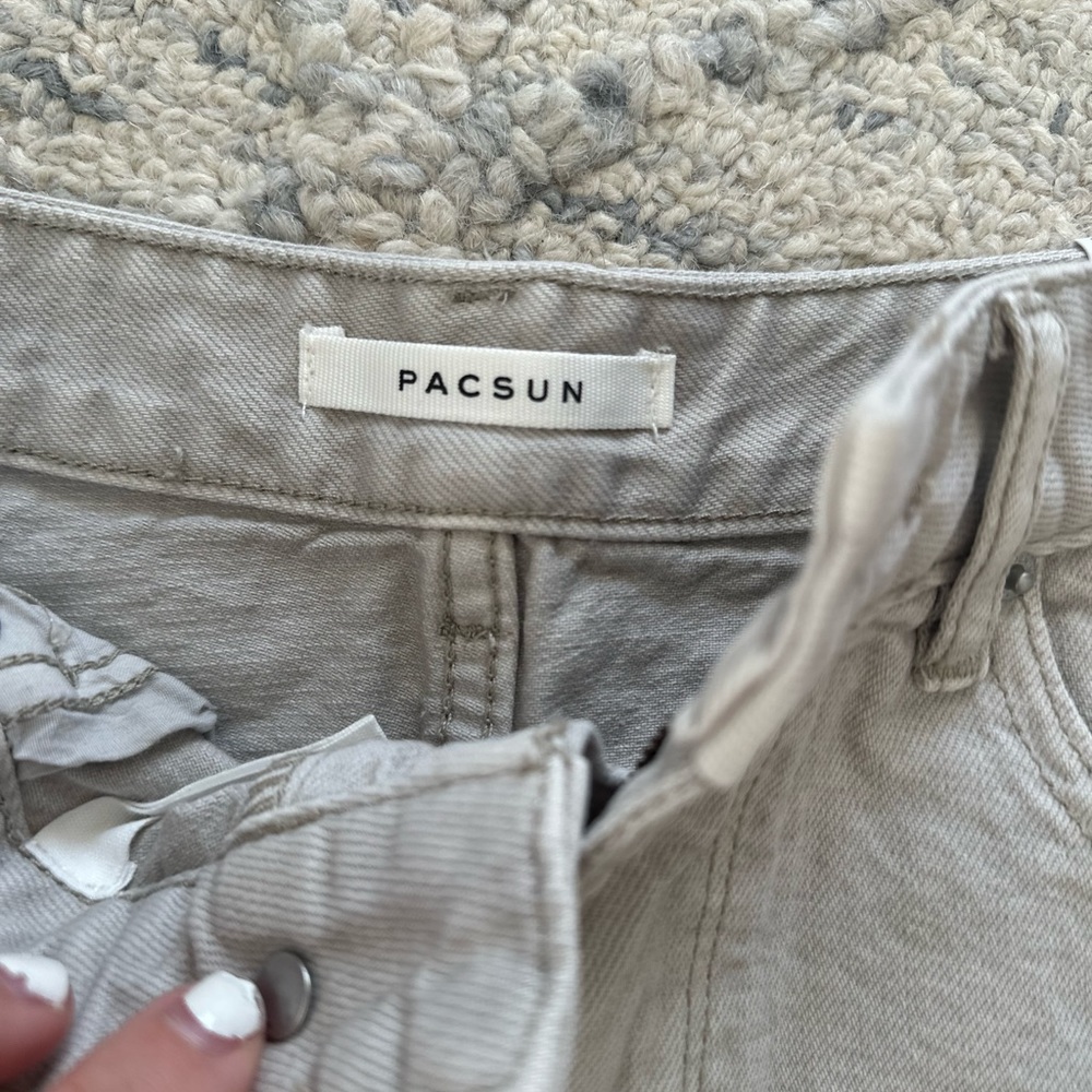 NWT gray pacsun ultra high rise cargo short - Picture 3 of 7